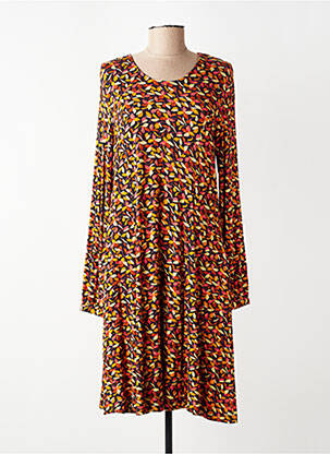 Rochie midi imprimeu floral mâneci lungi galben AGATHE & LOUISE femeie