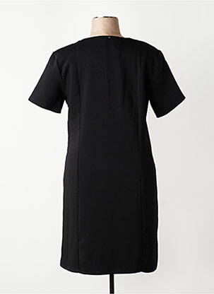 Rochie midi țesătură crep mâneci scurte negru AURA BY FIGURE LIBRE femeie