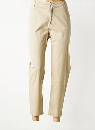 Pantalon 7/8 țesătură poplin mărime normală bej YOULINE femeie