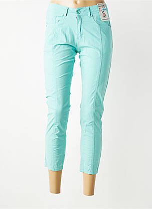 Pantalon 7/8 elasticitate mărime normală albastru S.QUISE femeie