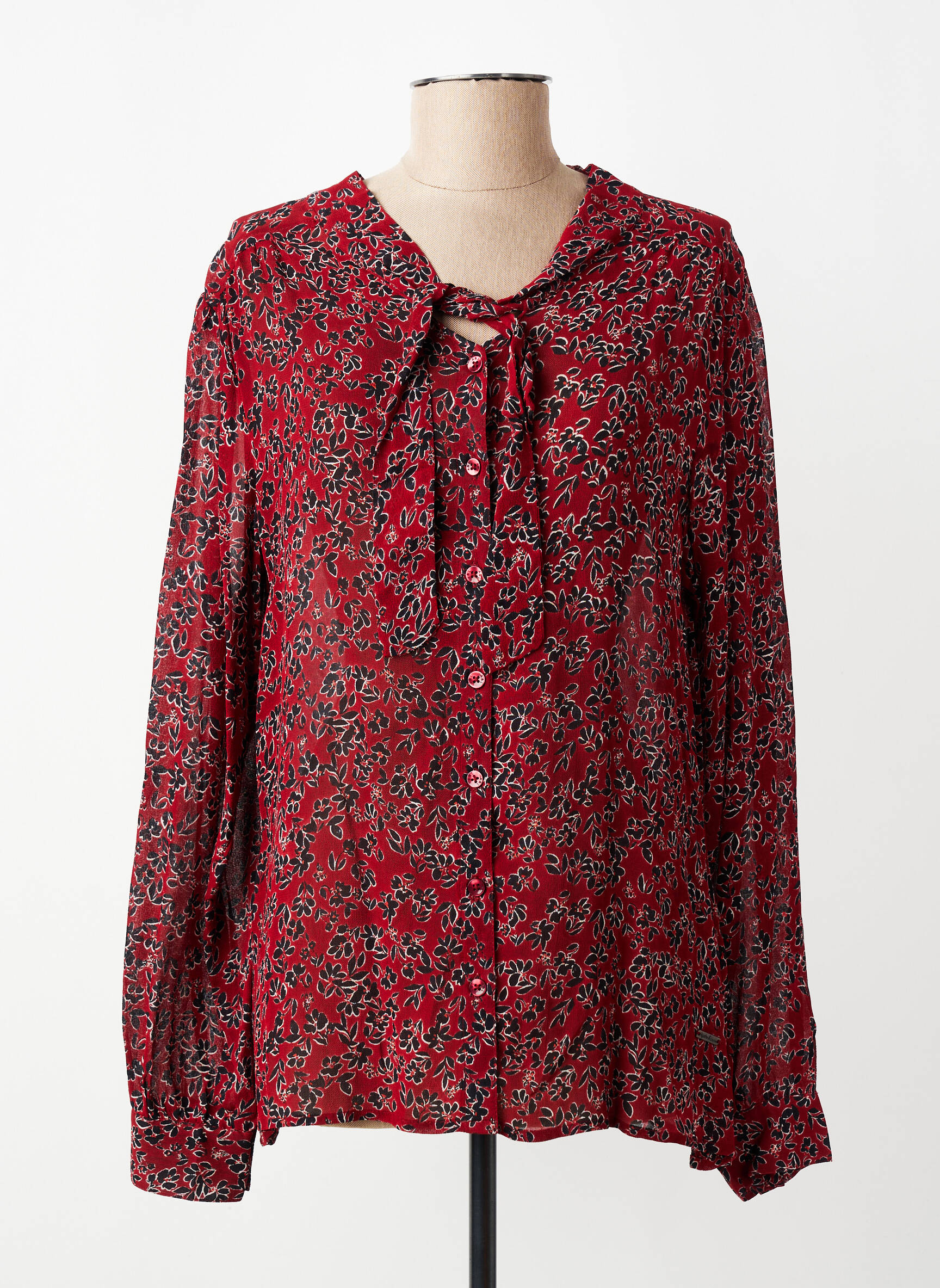 Cămașă imprimeu floral mâneci lungi roșu AGATHE & LOUISE femeie