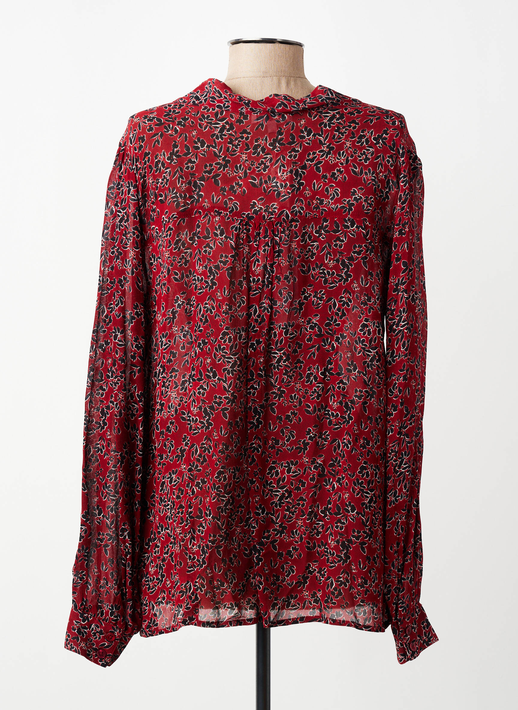 Cămașă imprimeu floral mâneci lungi roșu AGATHE & LOUISE femeie