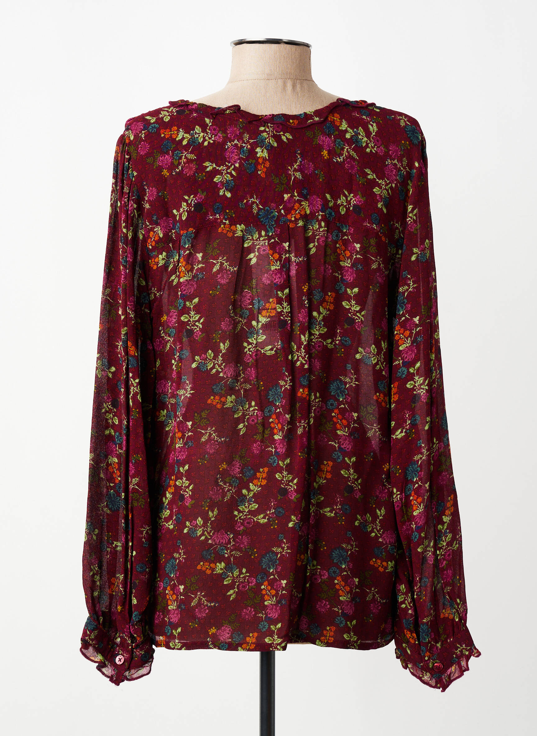 Cămașă imprimeu floral mâneci lungi roșu AGATHE & LOUISE femeie