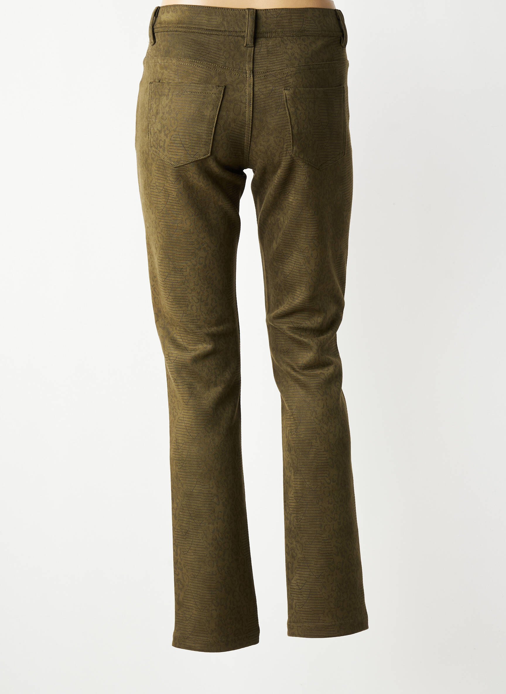 Pantalon slim elasticitate mărime normală verde S.QUISE femeie