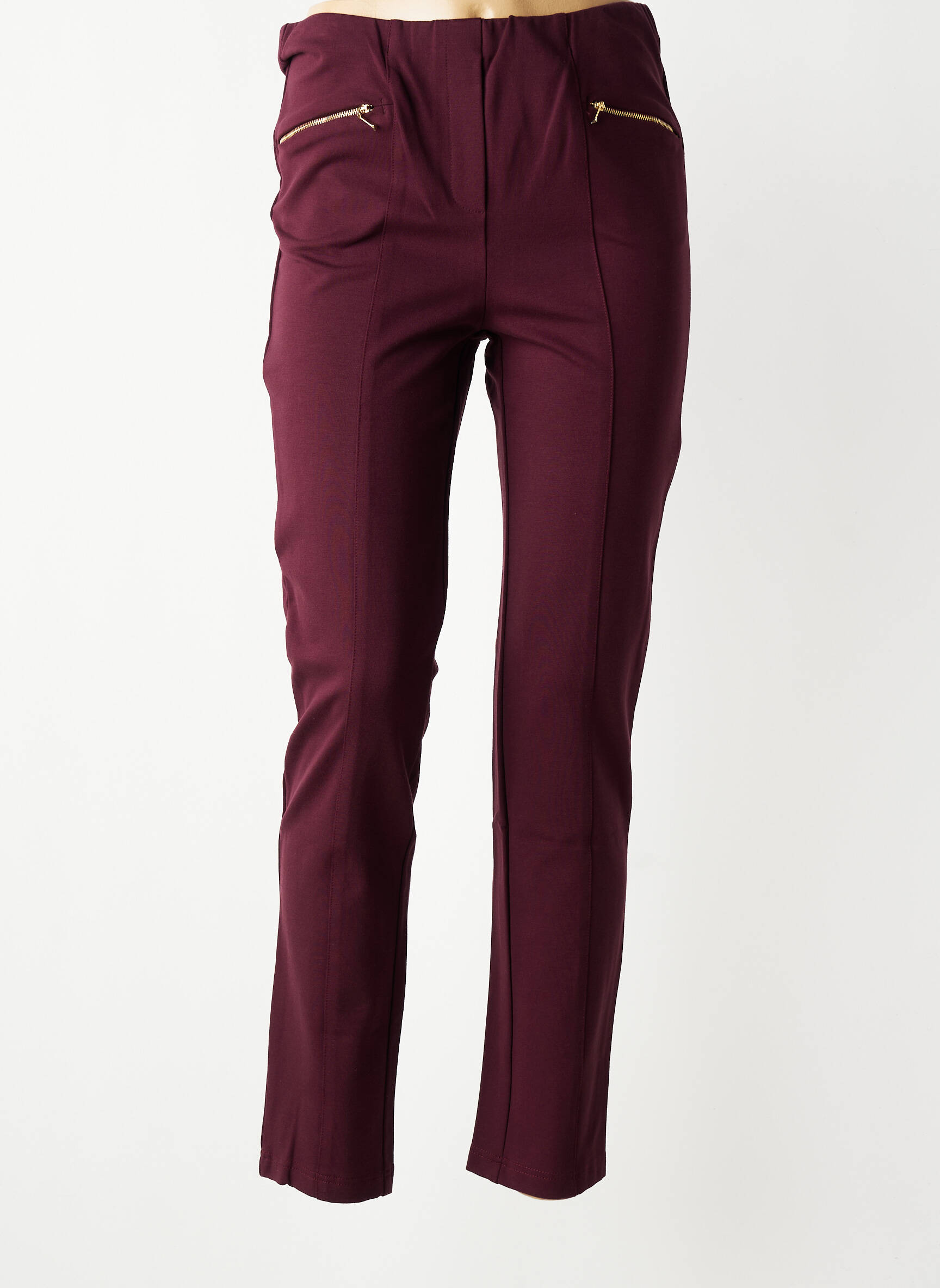 Pantalon slim talie elastică mărime normală roșu GRIFFON femeie