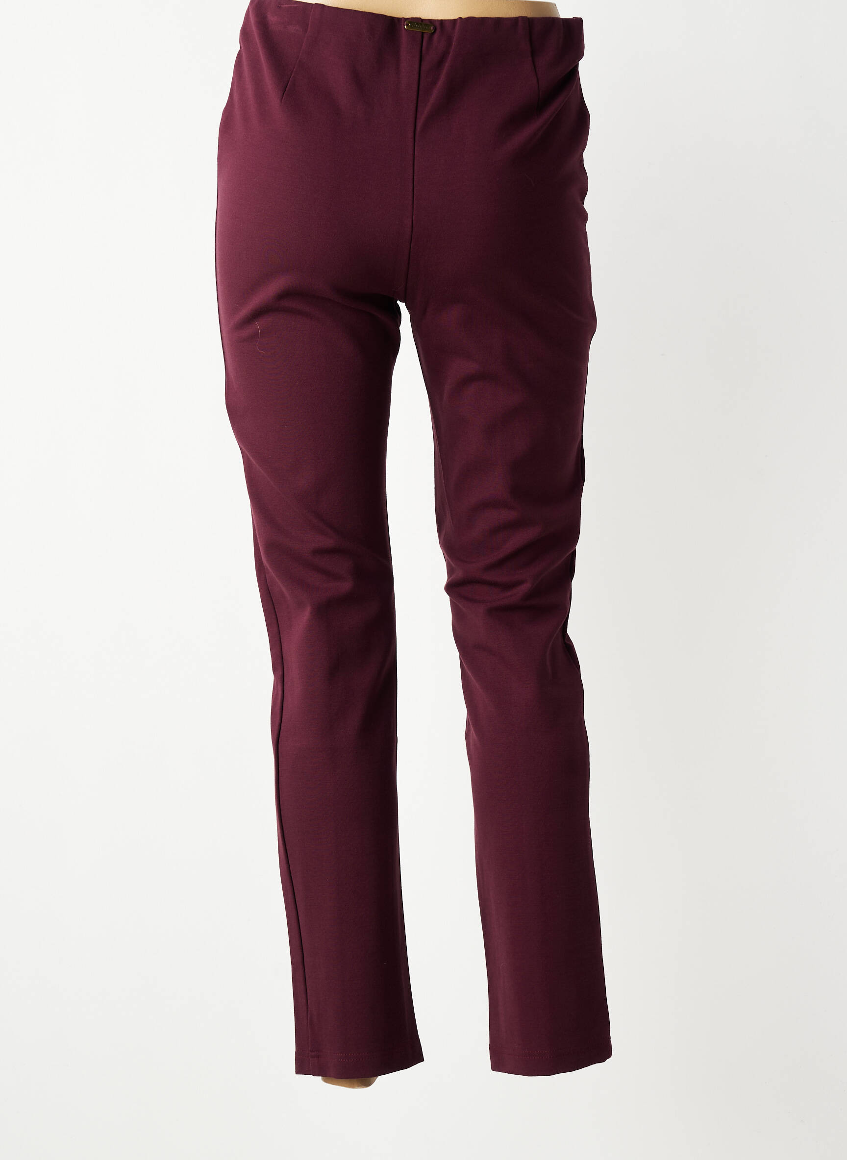 Pantalon slim talie elastică mărime normală roșu GRIFFON femeie