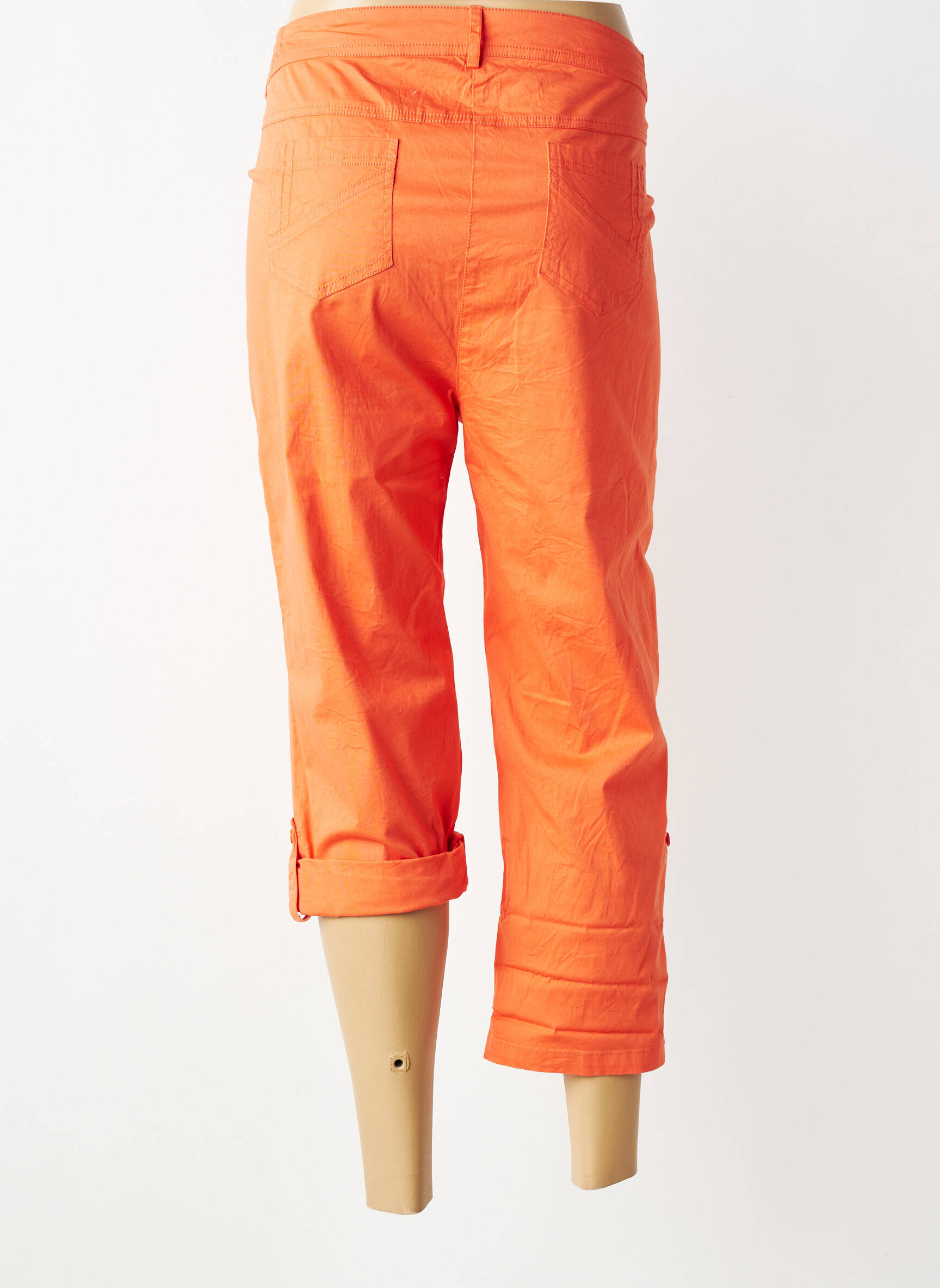 Pantalon trei sferturi elasticitate mărime normală portocalie AGATHE & LOUISE femeie