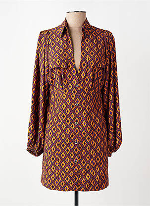 Rochie scurtă mâneci lungi mâneci lungi galben JANE WOOD femeie
