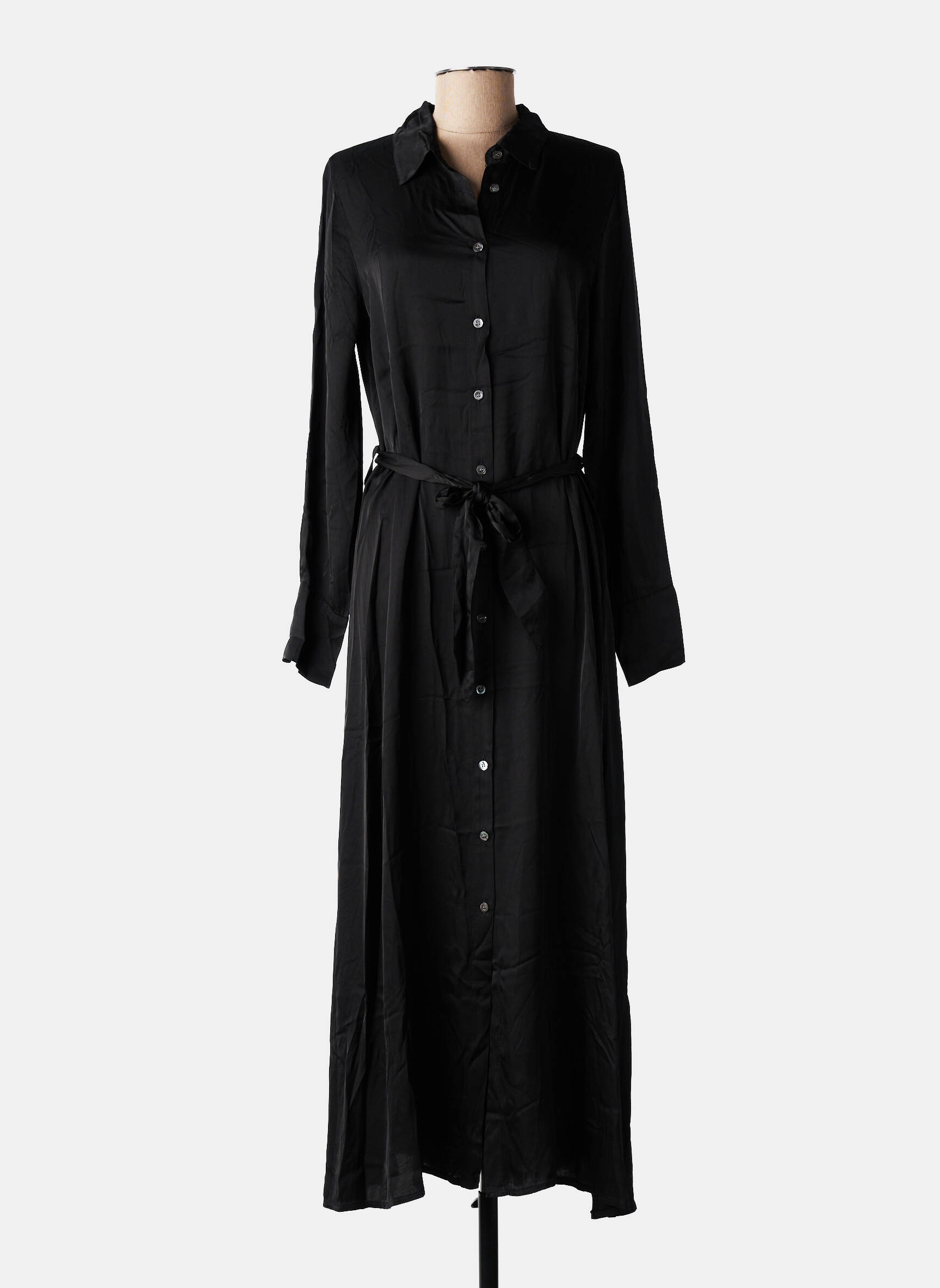 Rochie lungă mâneci lungi mâneci lungi negru DANIELE FIESOLI femeie