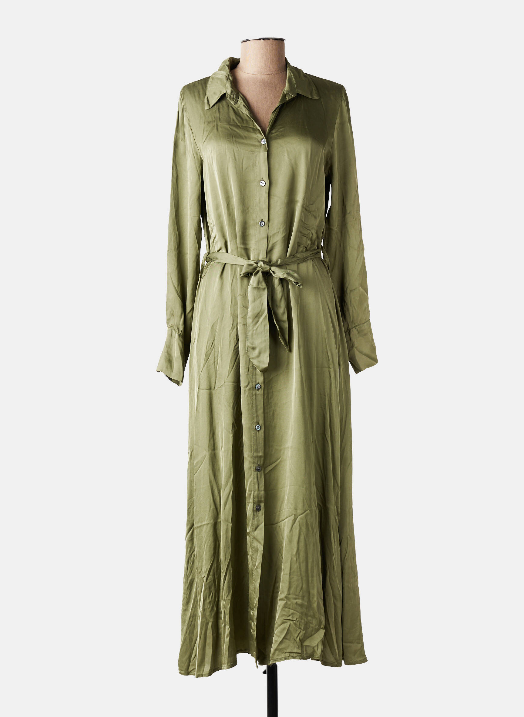 Rochie lungă mâneci lungi mâneci lungi verde DANIELE FIESOLI femeie