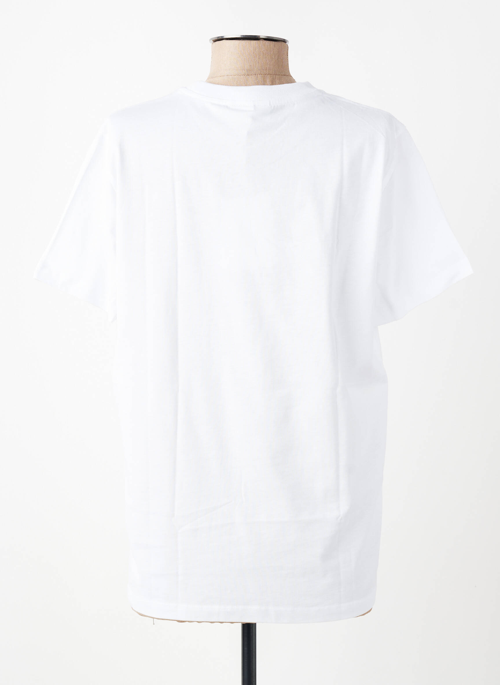Tricou croială dreaptă mâneci scurte alb GANNI femeie