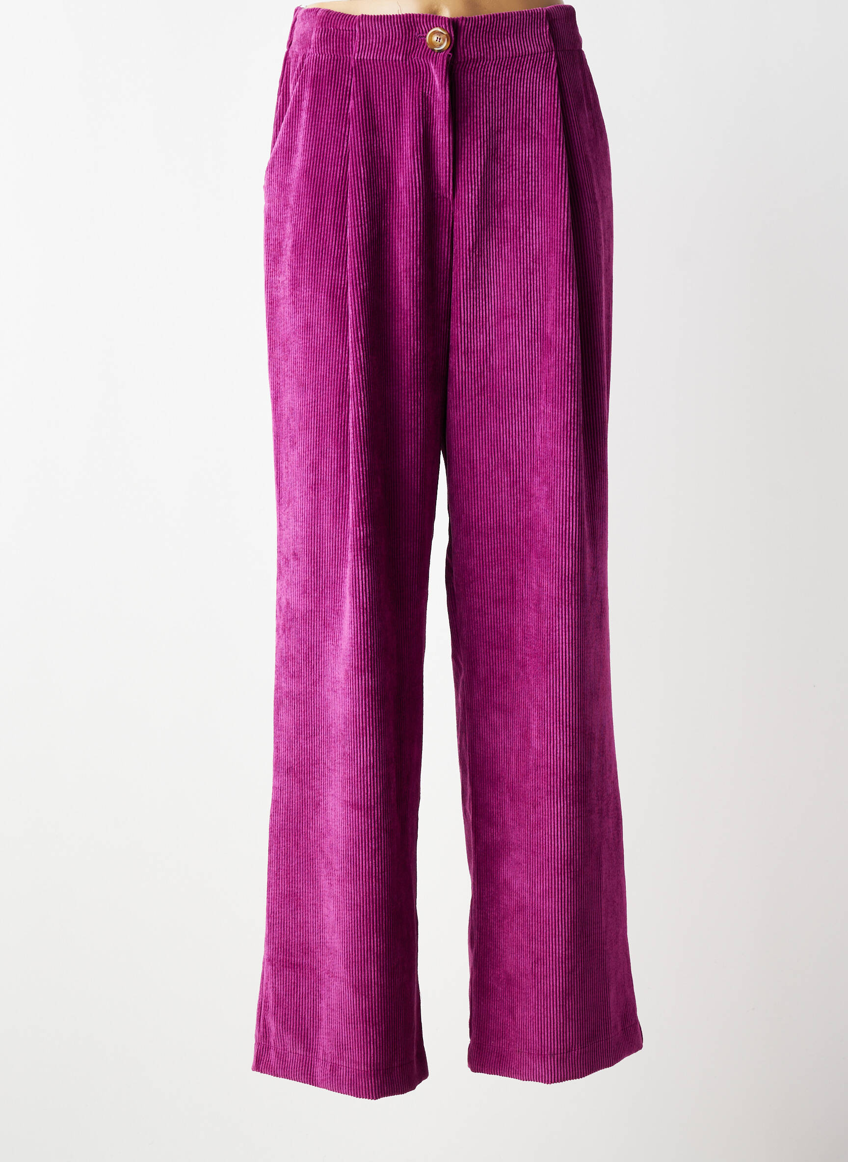 Pantalon drept elasticitate talie înaltă violet DANIELE FIESOLI femeie