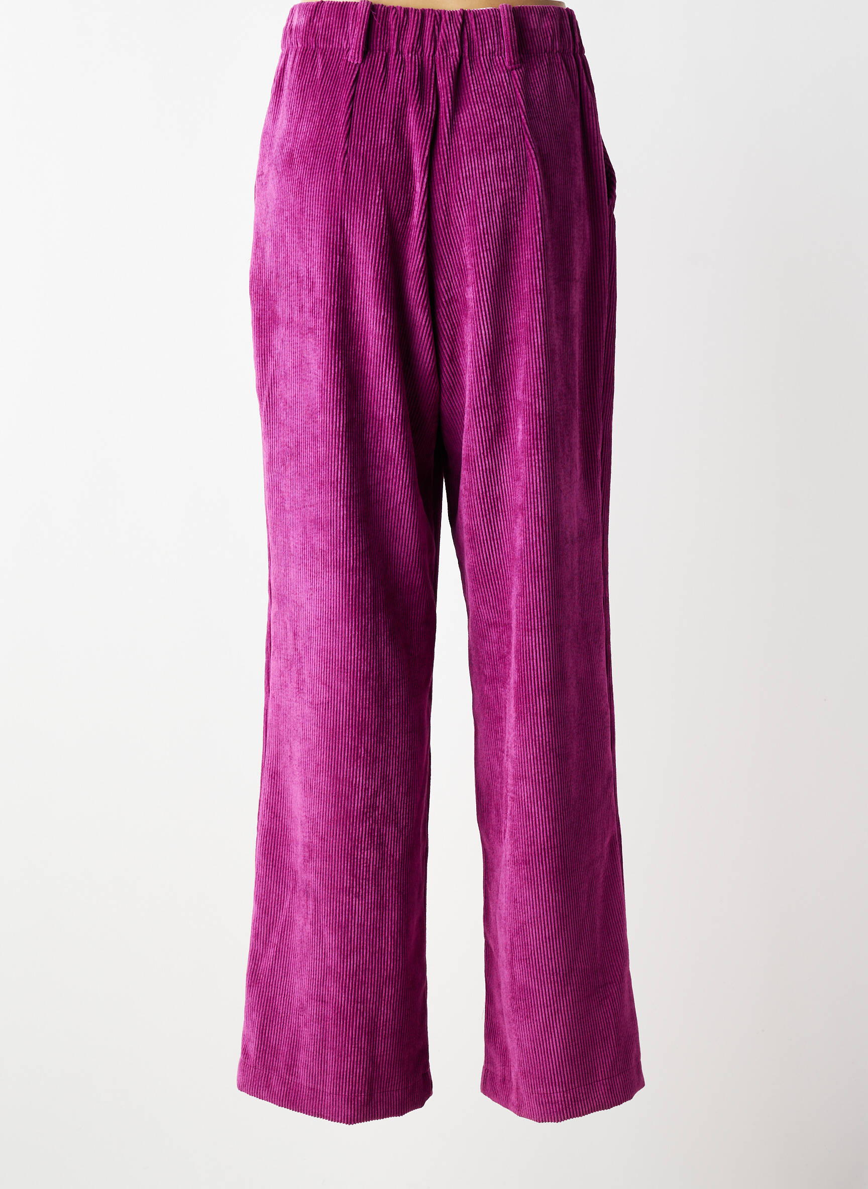 Pantalon drept elasticitate talie înaltă violet DANIELE FIESOLI femeie