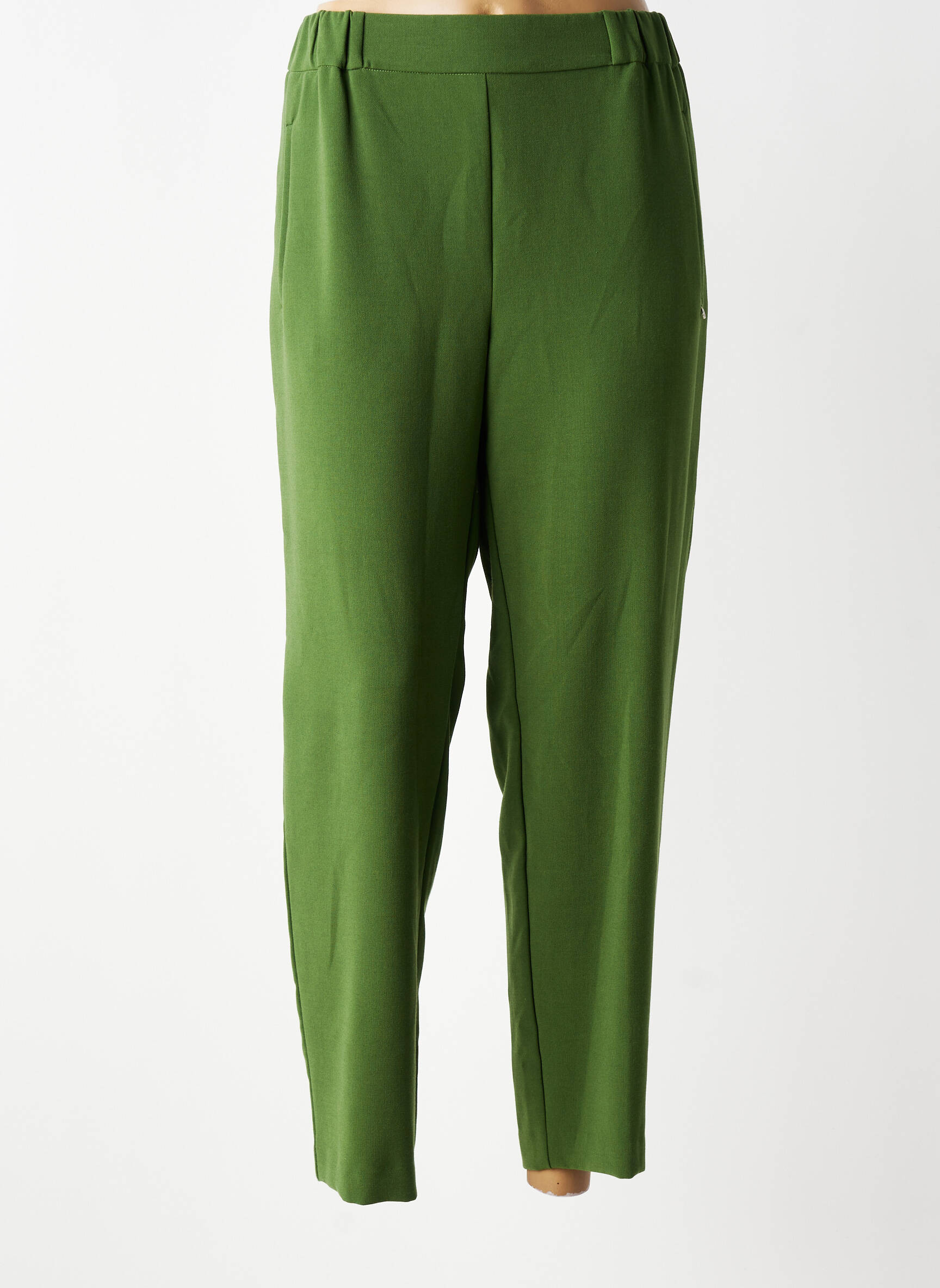 Pantalon 7/8 talie elastică mărime normală verde OTTOD'AME femeie