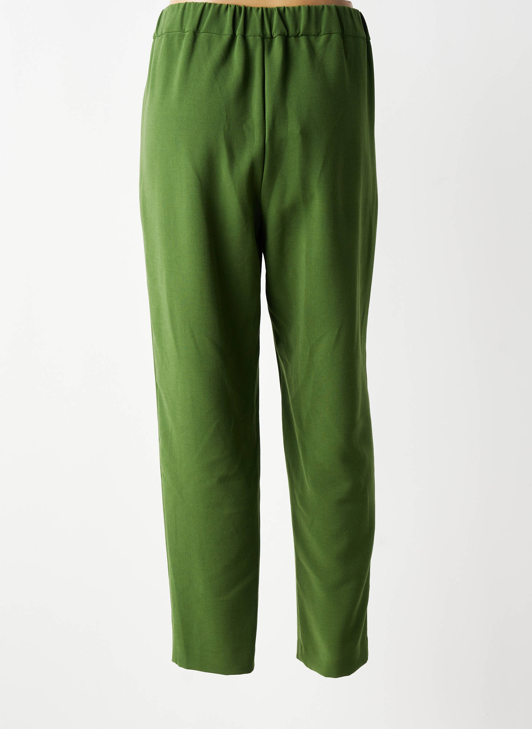 Pantalon 7/8 talie elastică mărime normală verde OTTOD'AME femeie