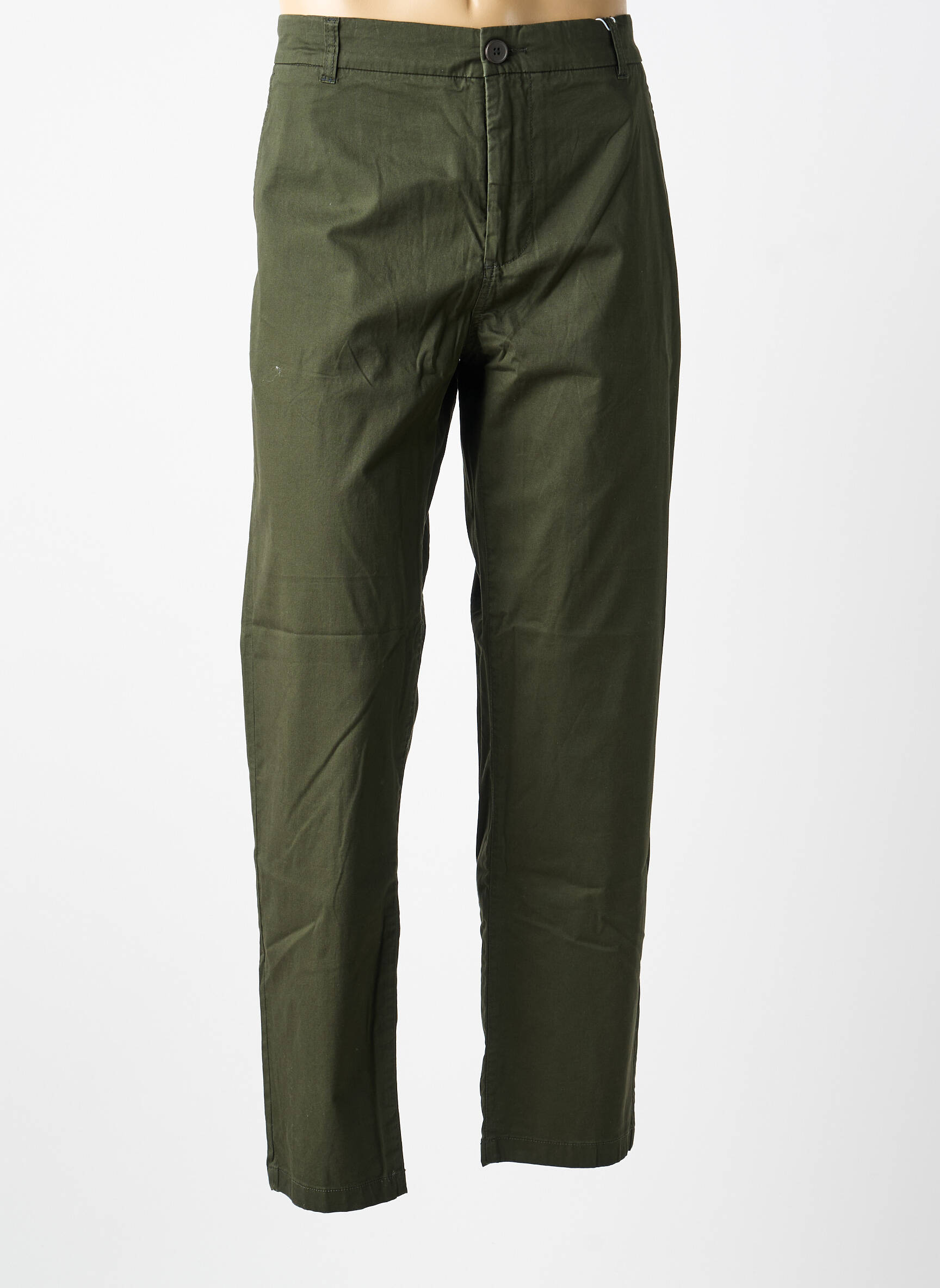 Pantalon chino țesătură poplin mărime normală verde KNOWLEDGE COTTON APPAREL bărbat