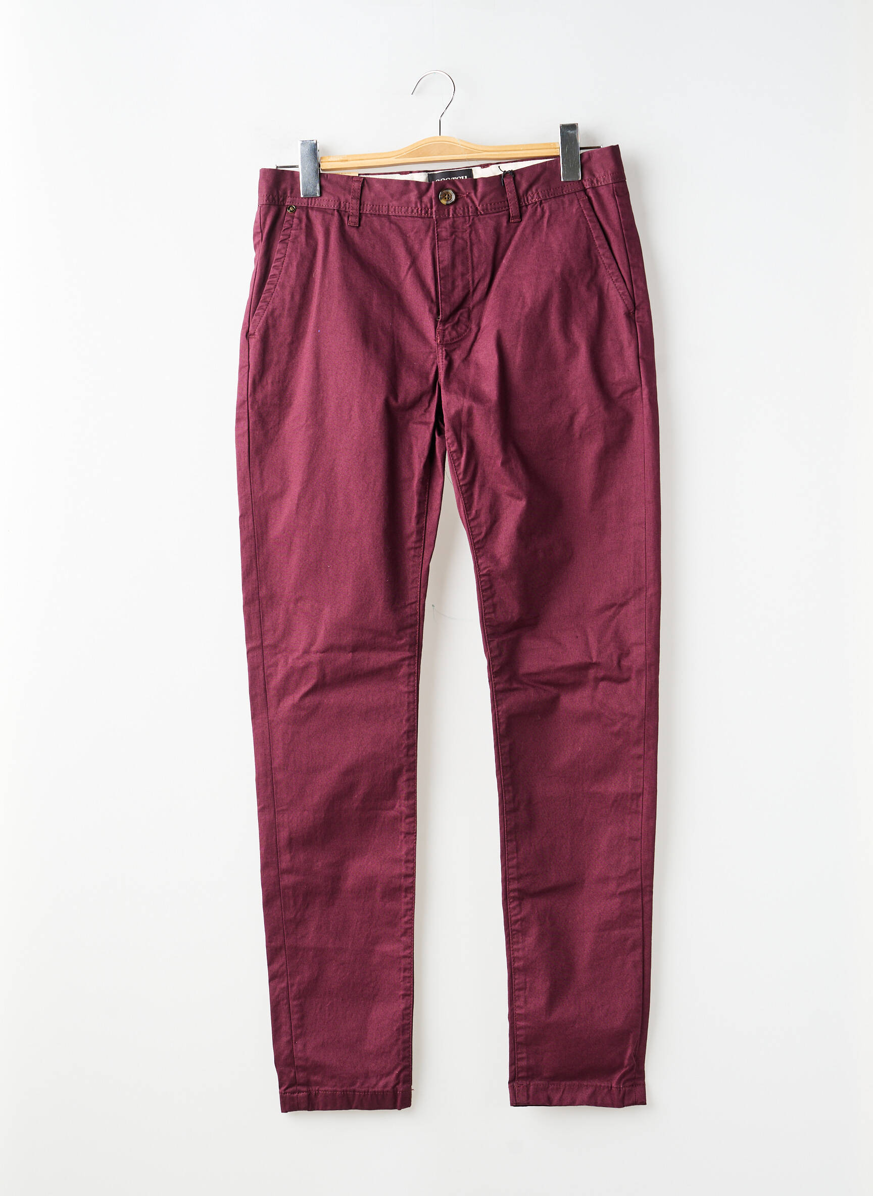 Pantalon chino țesătură poplin mărime normală violet SCOTCH & SODA bărbat