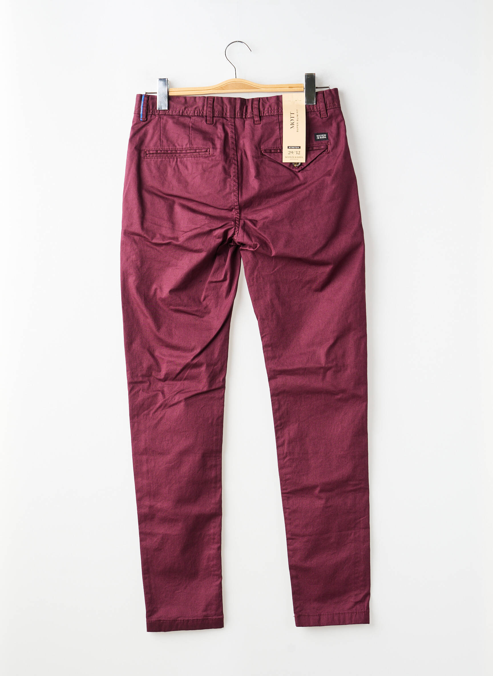 Pantalon chino țesătură poplin mărime normală violet SCOTCH & SODA bărbat