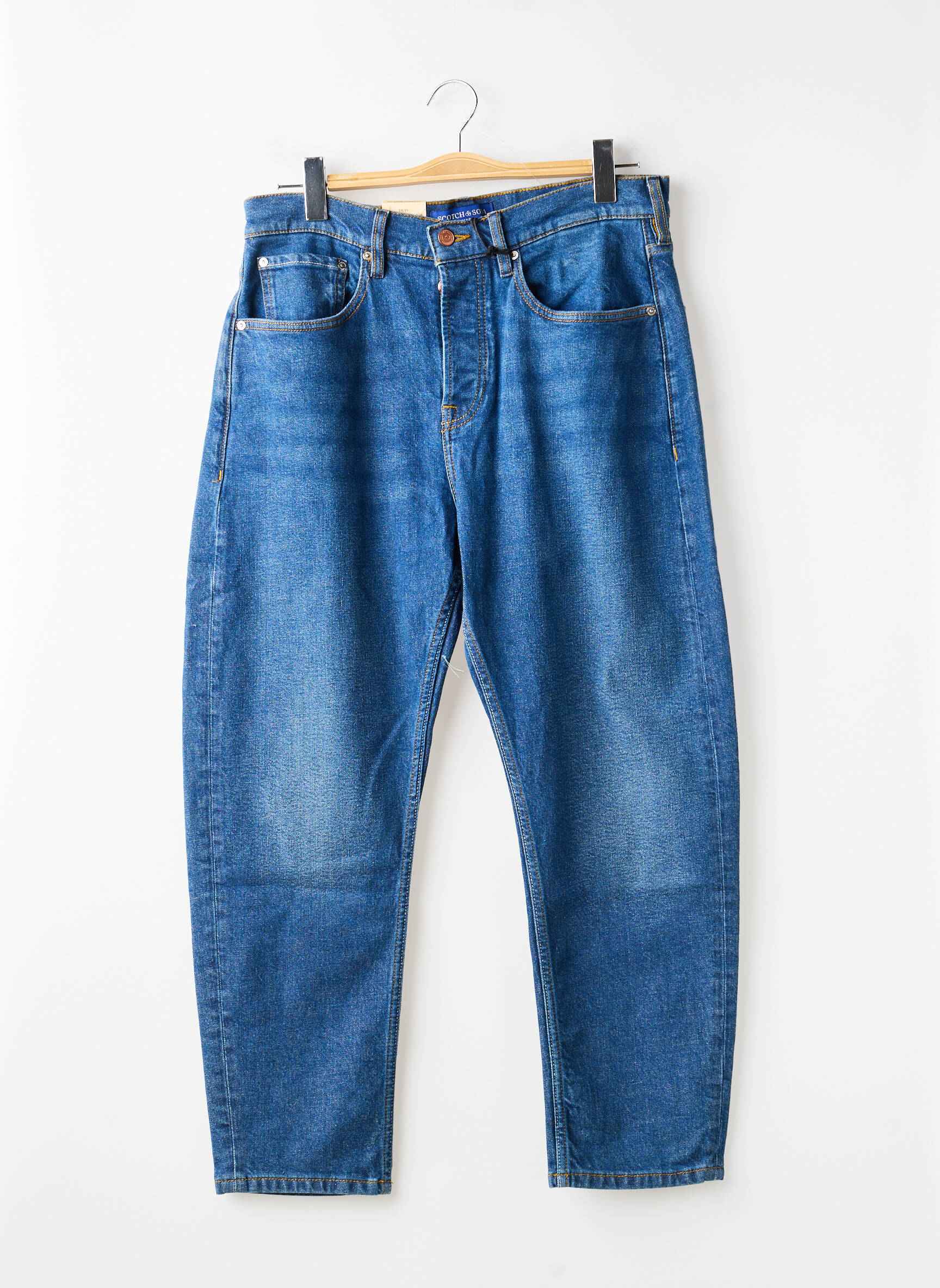 Blugi cu croială slim țesătură brută mărime normală albastru SCOTCH & SODA bărbat
