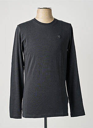 Tricou bio mâneci lungi negru KNOWLEDGE COTTON APPAREL bărbat