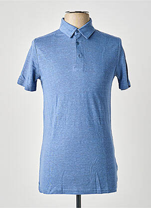 Polo țesătură melanj mâneci scurte albastru KNOWLEDGE COTTON APPAREL bărbat