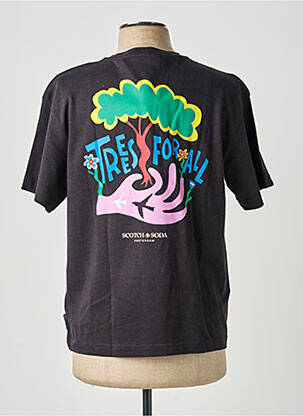 Tricou elasticitate mâneci scurte negru SCOTCH & SODA bărbat