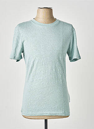 Tricou bio mâneci scurte verde KNOWLEDGE COTTON APPAREL bărbat