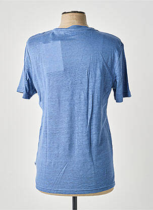 Tricou bio mâneci scurte albastru KNOWLEDGE COTTON APPAREL bărbat