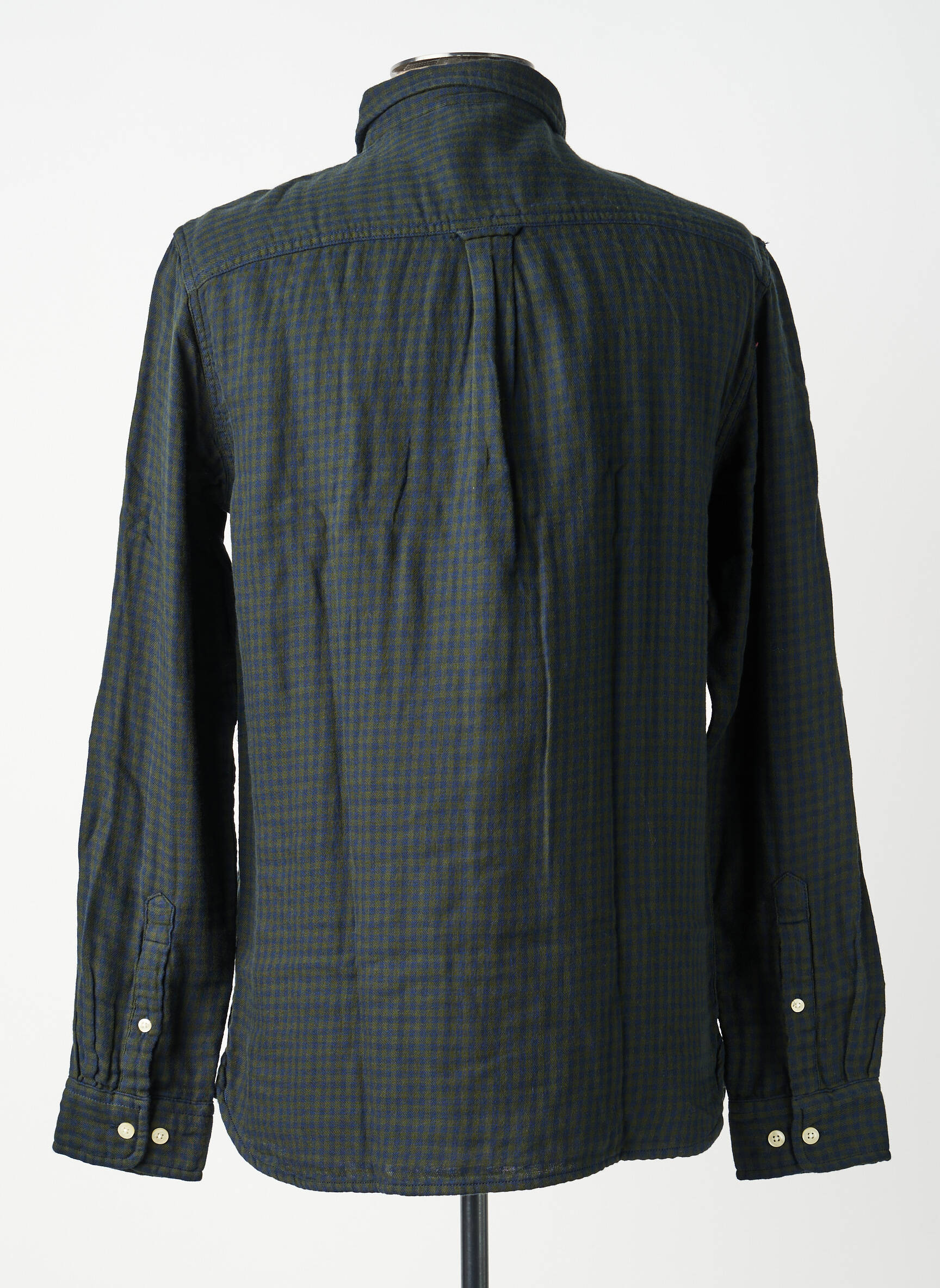 Cămașă cu mâneci lungi croială cambrată verde KNOWLEDGE COTTON APPAREL bărbat