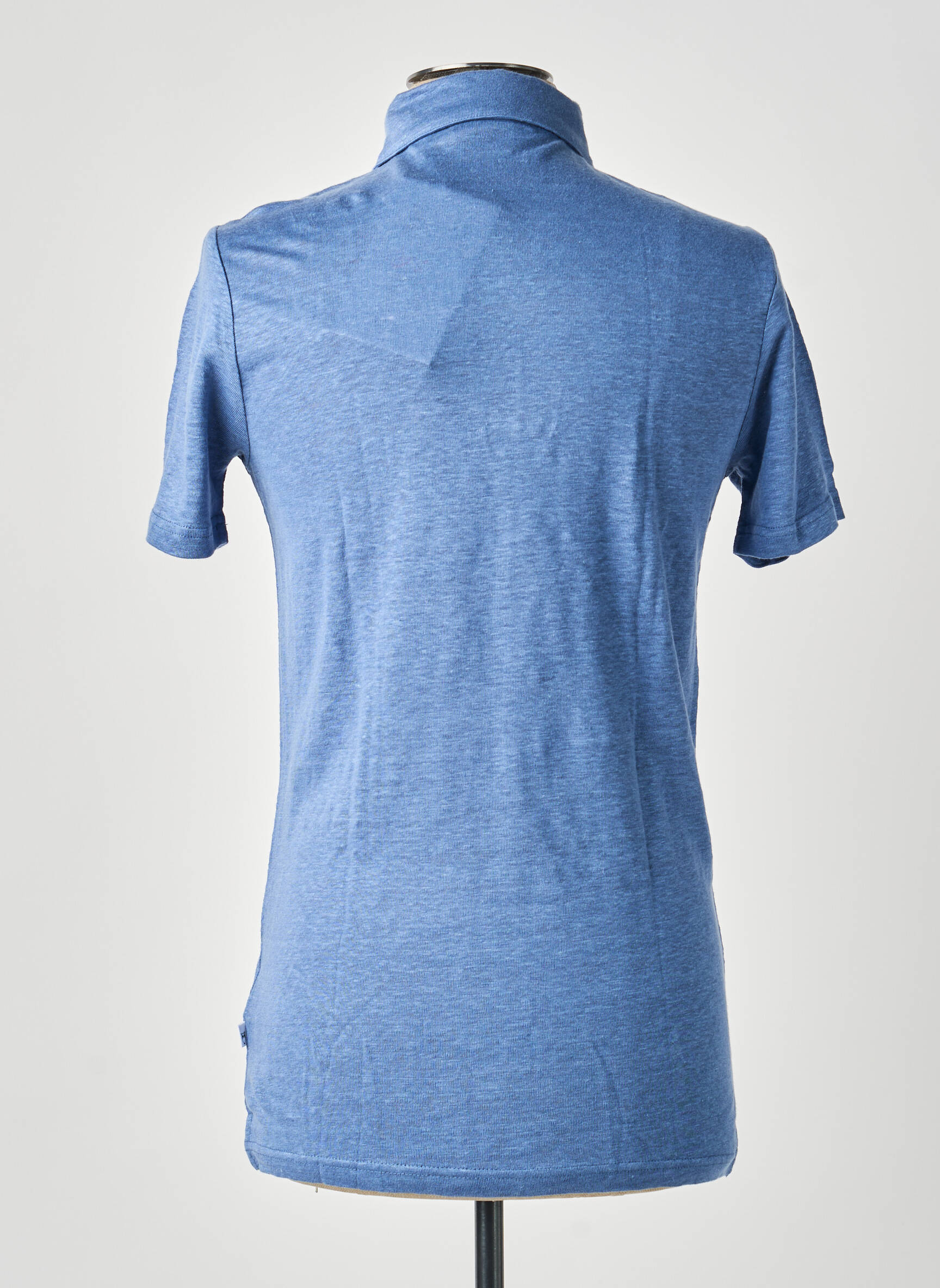 Polo țesătură melanj mâneci scurte albastru KNOWLEDGE COTTON APPAREL bărbat