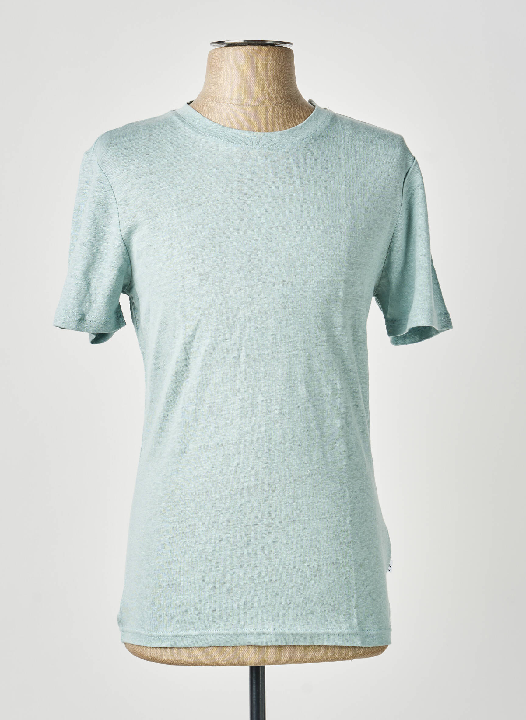 Tricou bio mâneci scurte verde KNOWLEDGE COTTON APPAREL bărbat