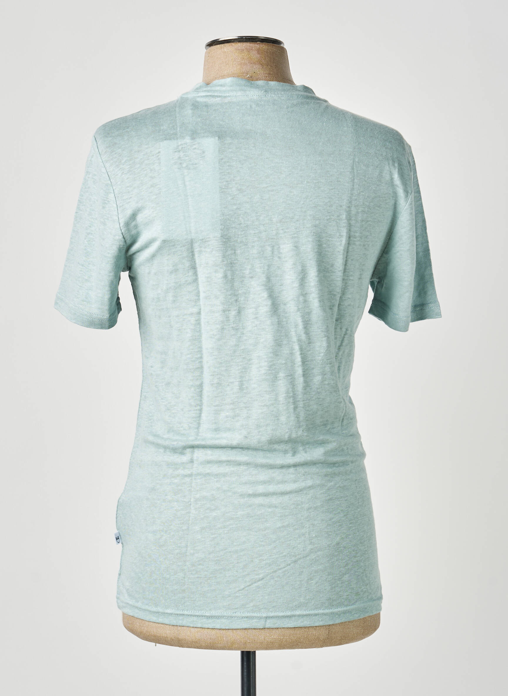 Tricou bio mâneci scurte verde KNOWLEDGE COTTON APPAREL bărbat