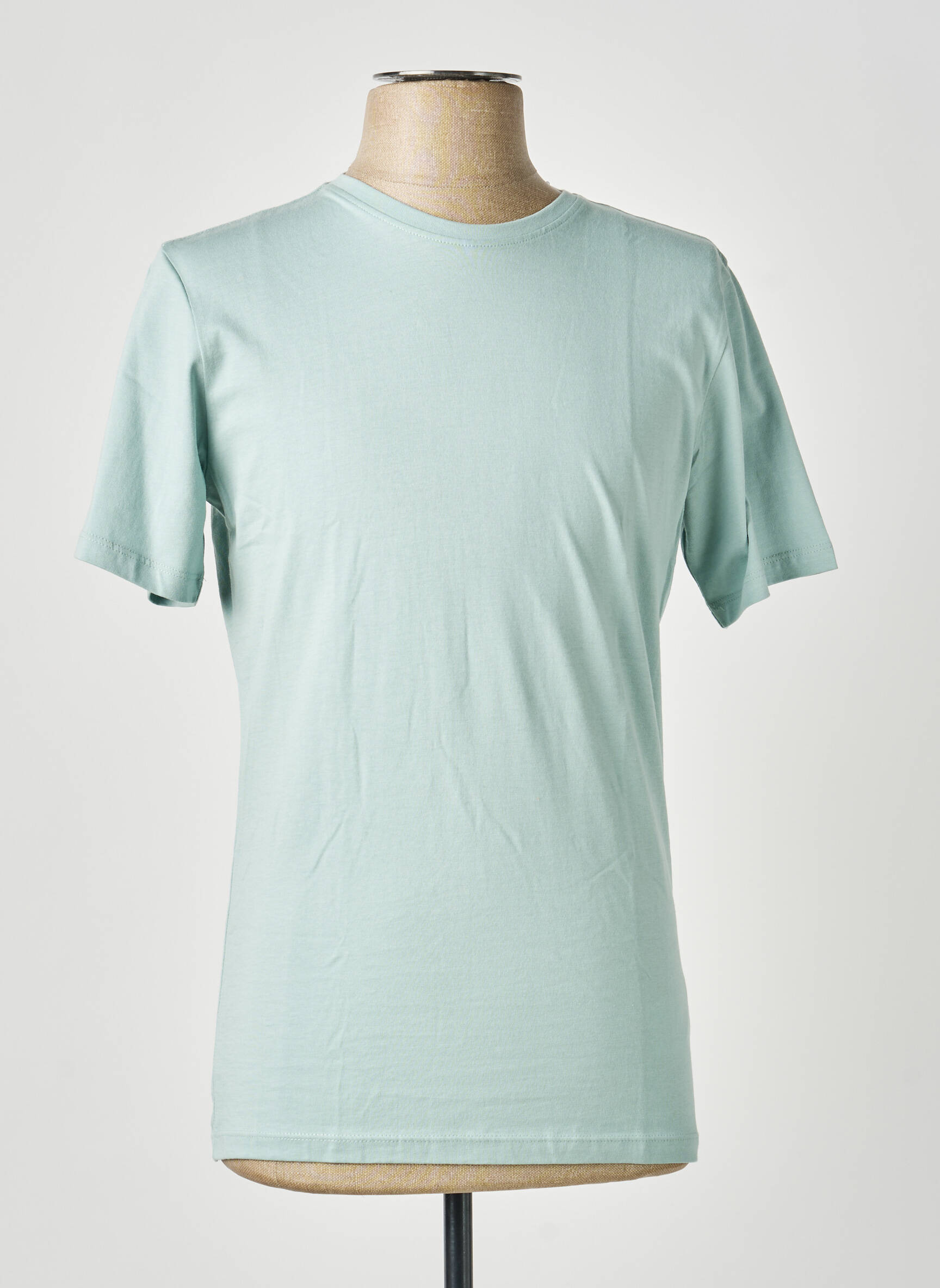 Tricou bio mâneci scurte verde KNOWLEDGE COTTON APPAREL bărbat