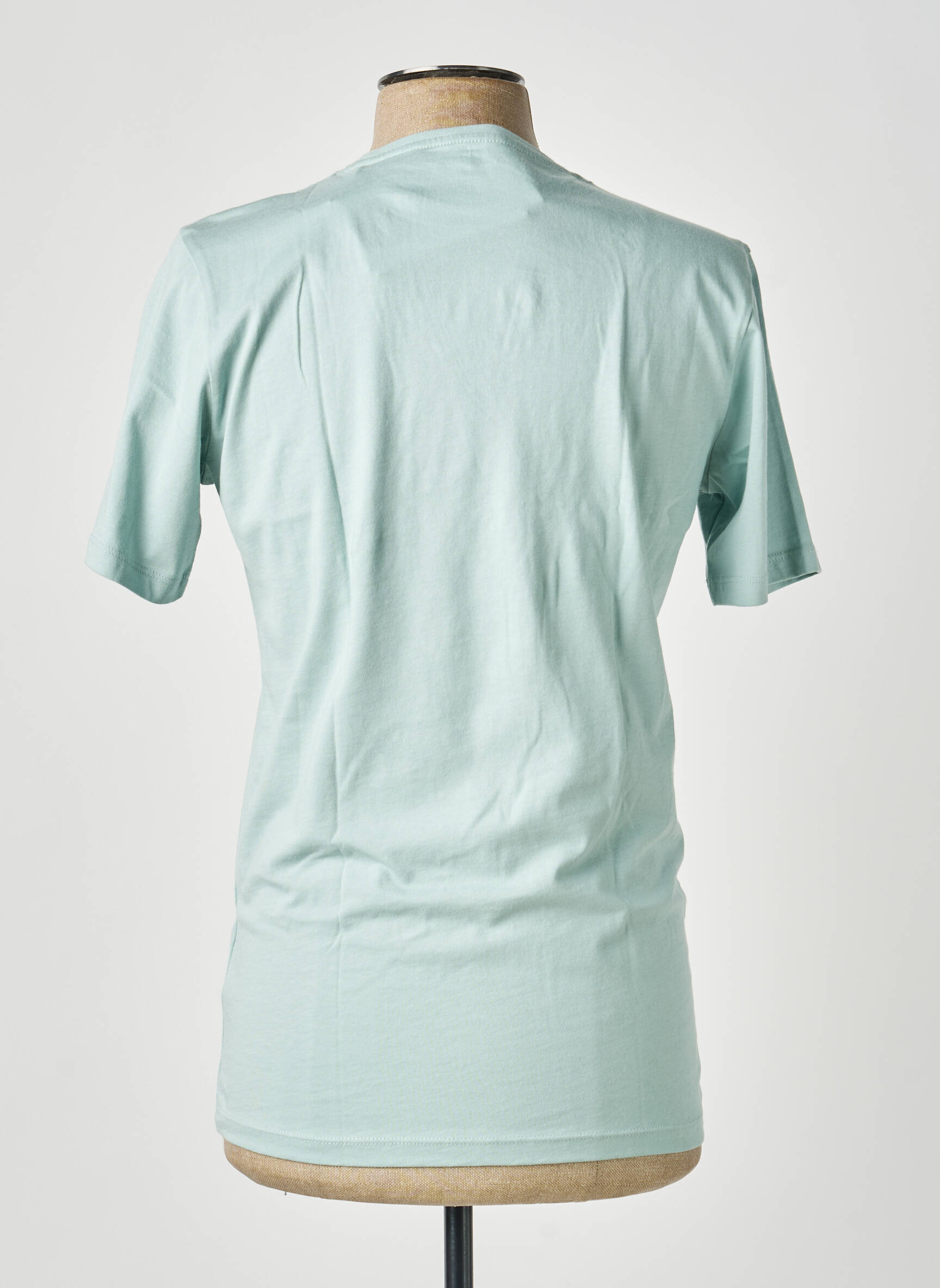 Tricou bio mâneci scurte verde KNOWLEDGE COTTON APPAREL bărbat