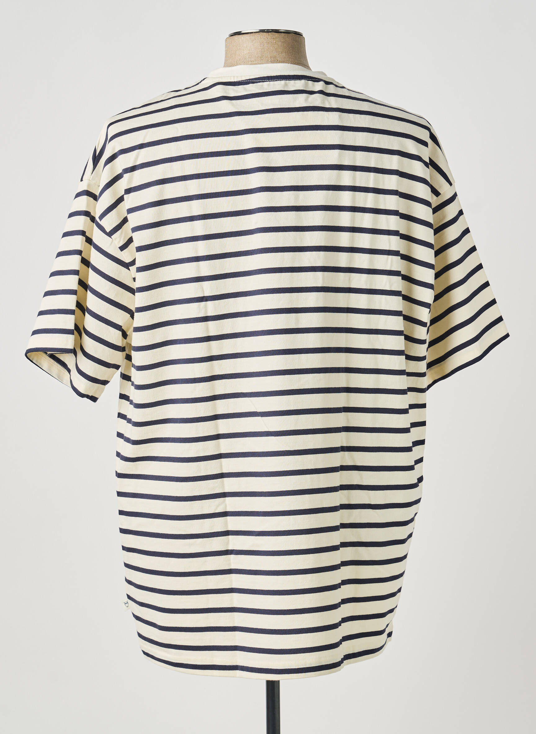 Tricou bio mâneci scurte bej KNOWLEDGE COTTON APPAREL bărbat