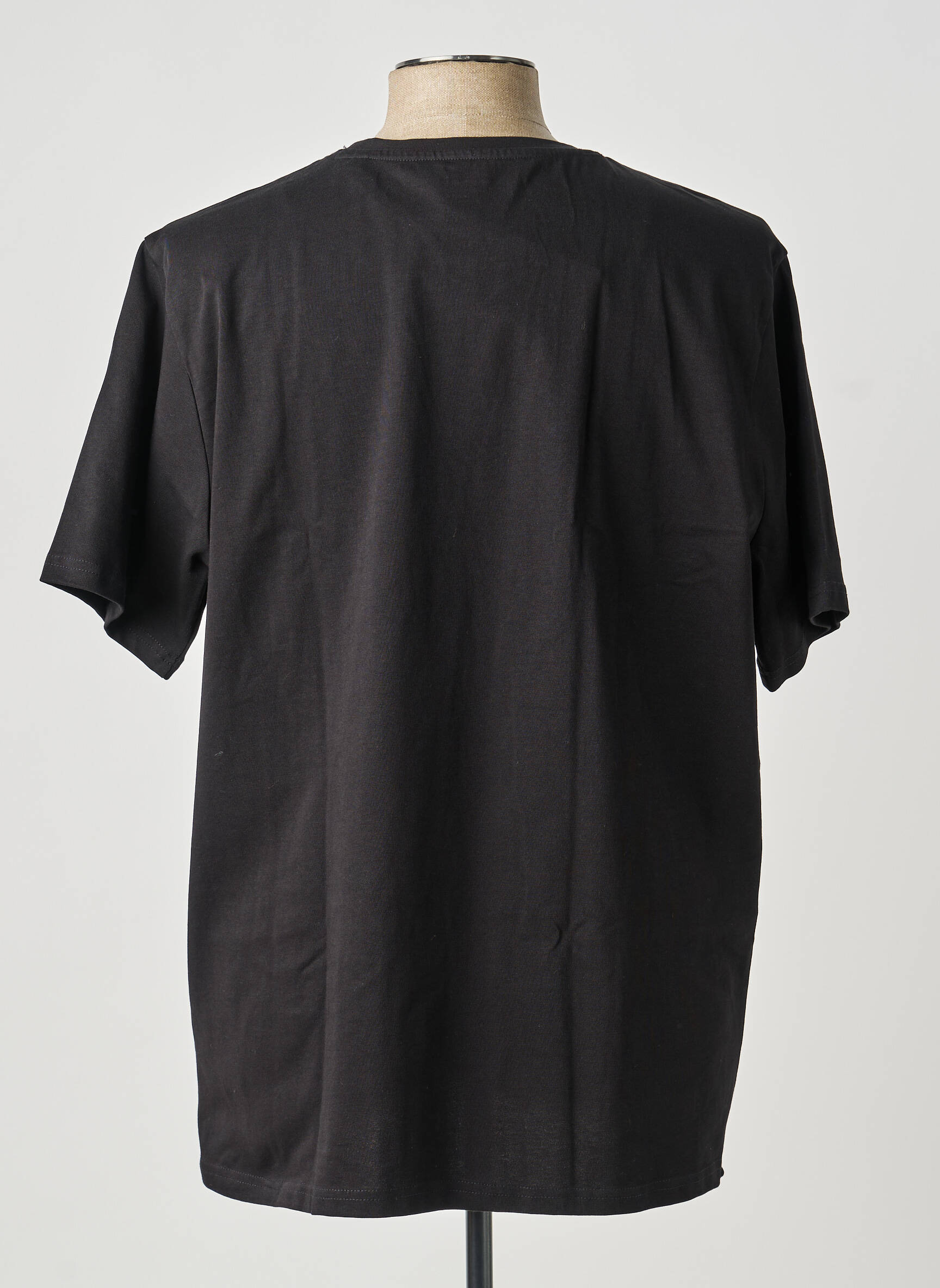 Tricou bio mâneci scurte negru KNOWLEDGE COTTON APPAREL bărbat