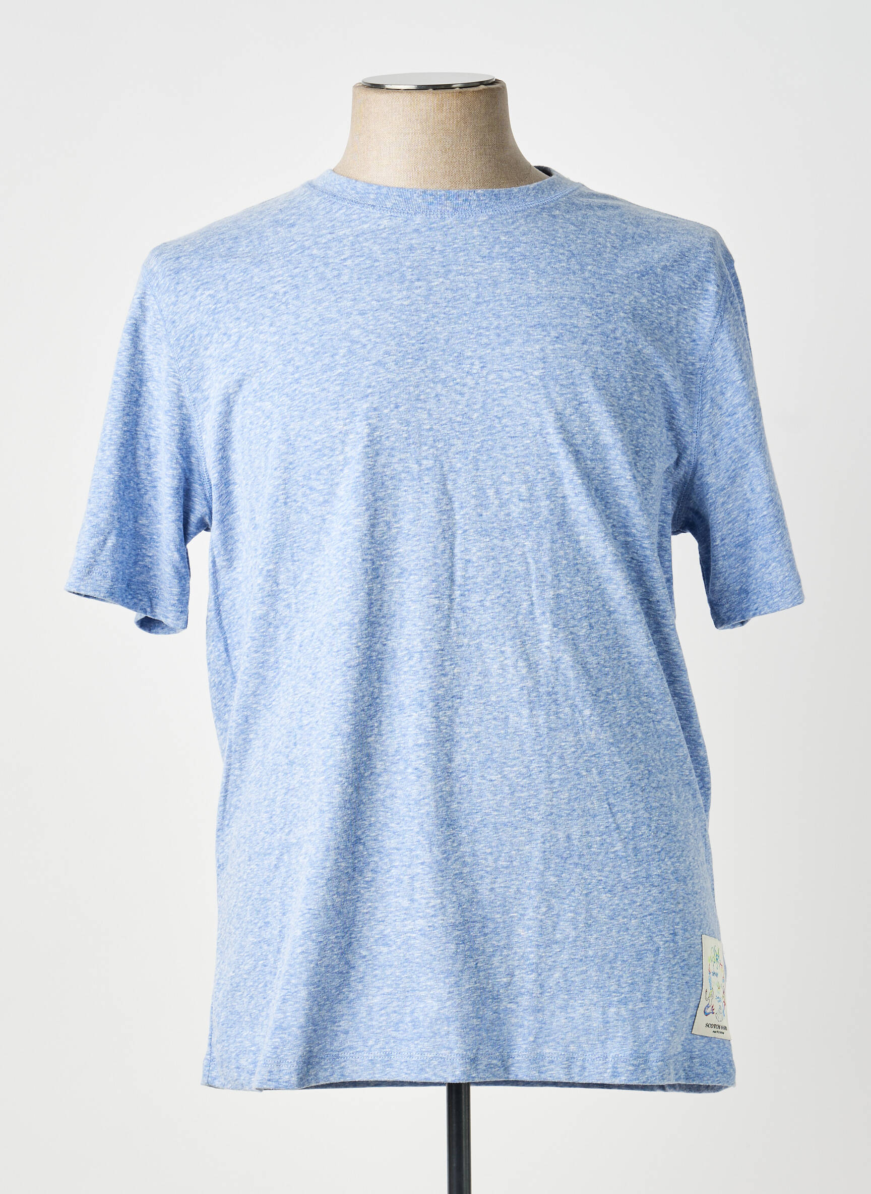 Tricou croială cambrată mâneci scurte albastru SCOTCH & SODA bărbat