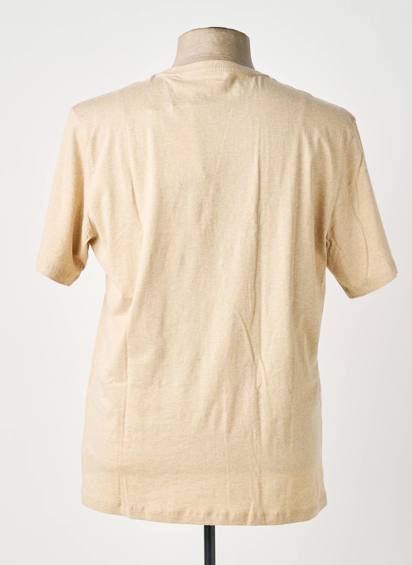 Tricou bio mâneci scurte bej KNOWLEDGE COTTON APPAREL bărbat