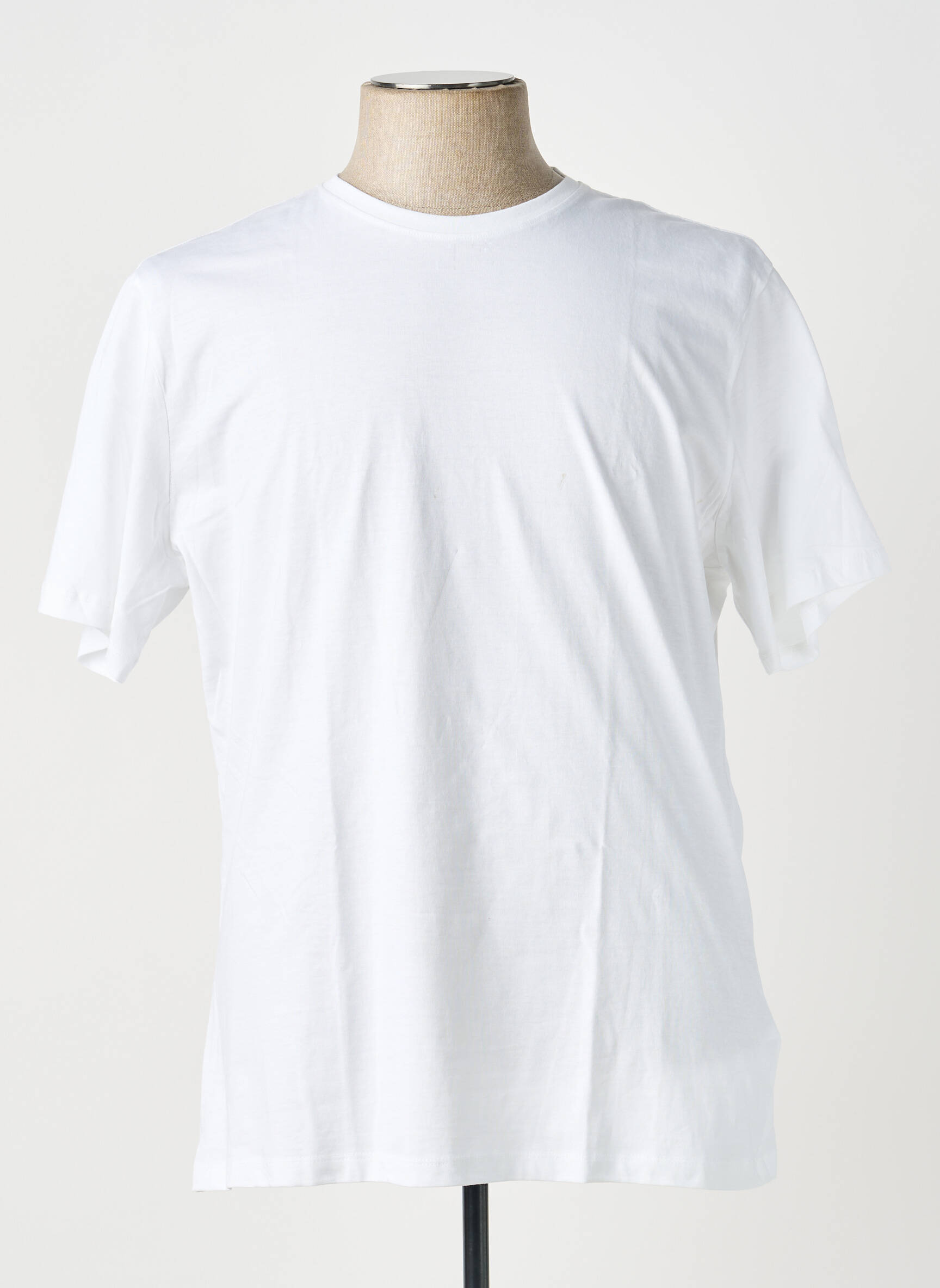 Tricou bio mâneci scurte alb KNOWLEDGE COTTON APPAREL bărbat