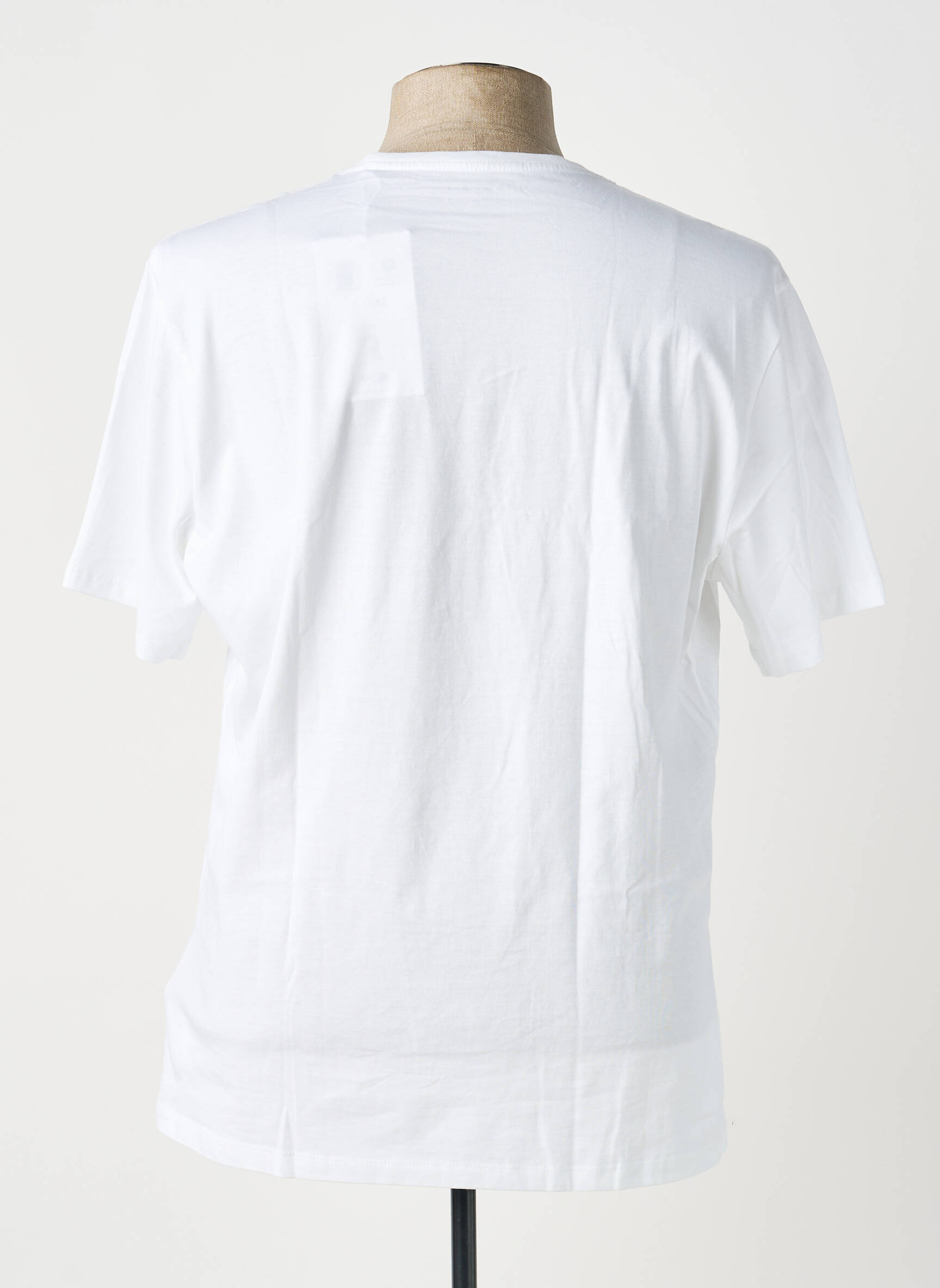 Tricou bio mâneci scurte alb KNOWLEDGE COTTON APPAREL bărbat