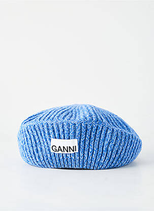 Pălărie formă beret albastru GANNI femeie