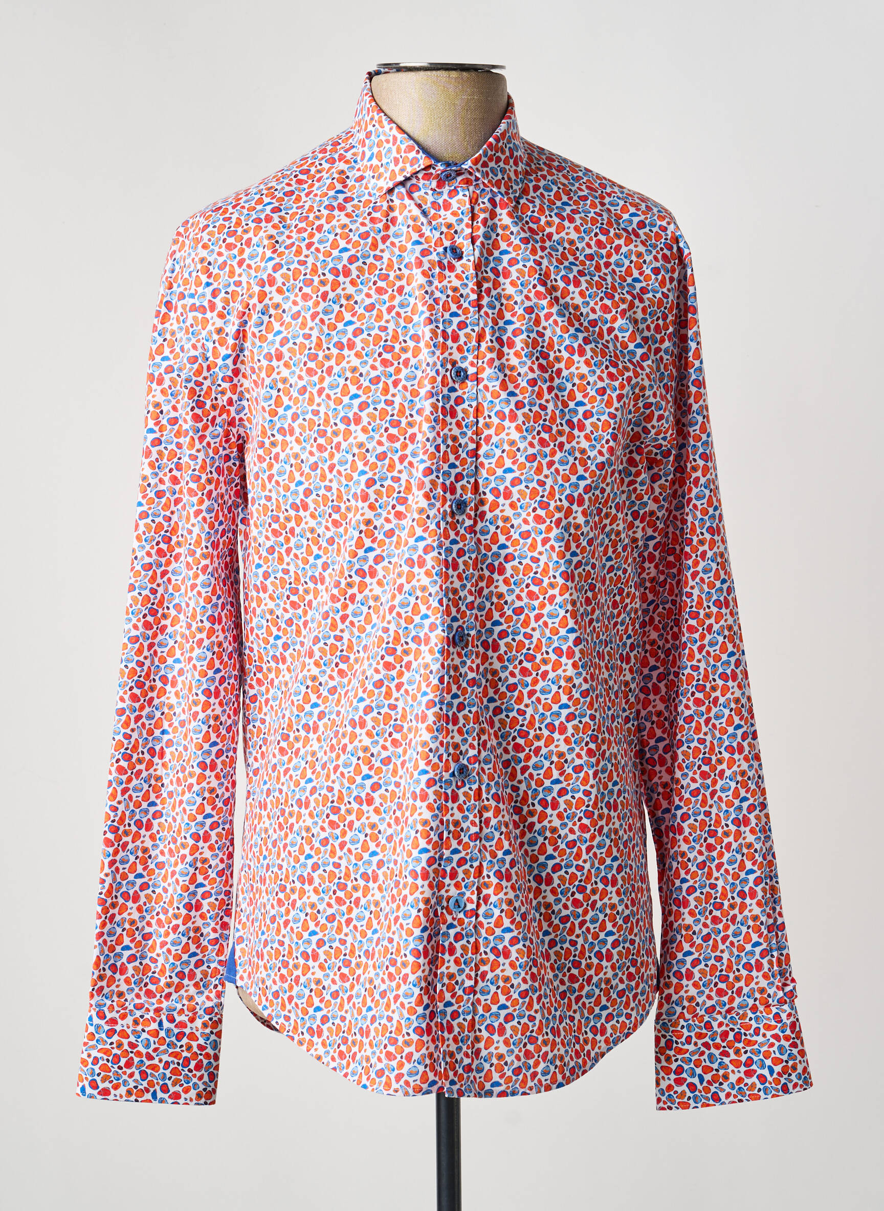 Cămașă cu mâneci lungi imprimeu fantezie portocalie A FISH NAMED FRED bărbat