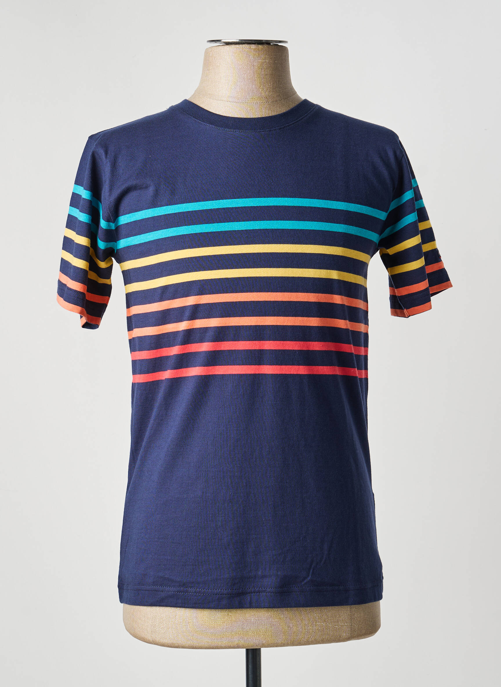 Tricou croială cambrată mâneci scurte albastru ARMOR LUX bărbat