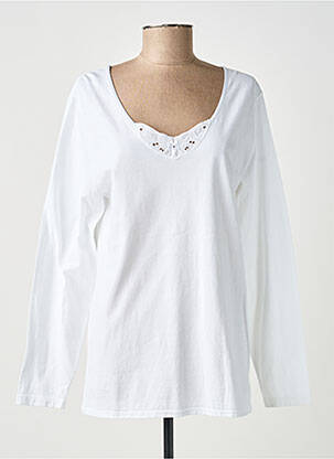 Top/caraco țesătură jersey alb ARMOR LUX femeie