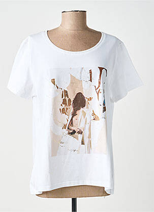 Tricou serigrafie mâneci scurte bej SIGNE NATURE femeie