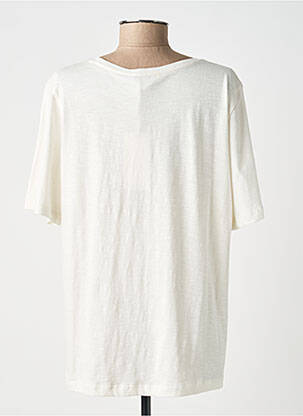 Tricou croială dreaptă mâneci scurte bej TRAMONTANA femeie