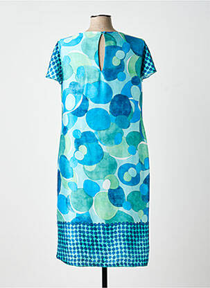 Rochie midi croială fluidă mâneci scurte albastru ESTEL COLLECTION femeie