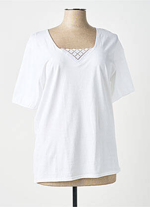 Top/caraco țesătură jersey alb ARMOR LUX femeie