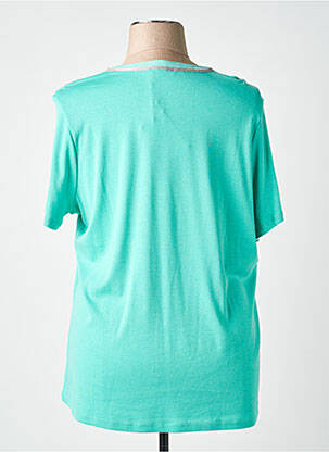 Tricou guler în v mâneci scurte verde DIANE LAURY femeie