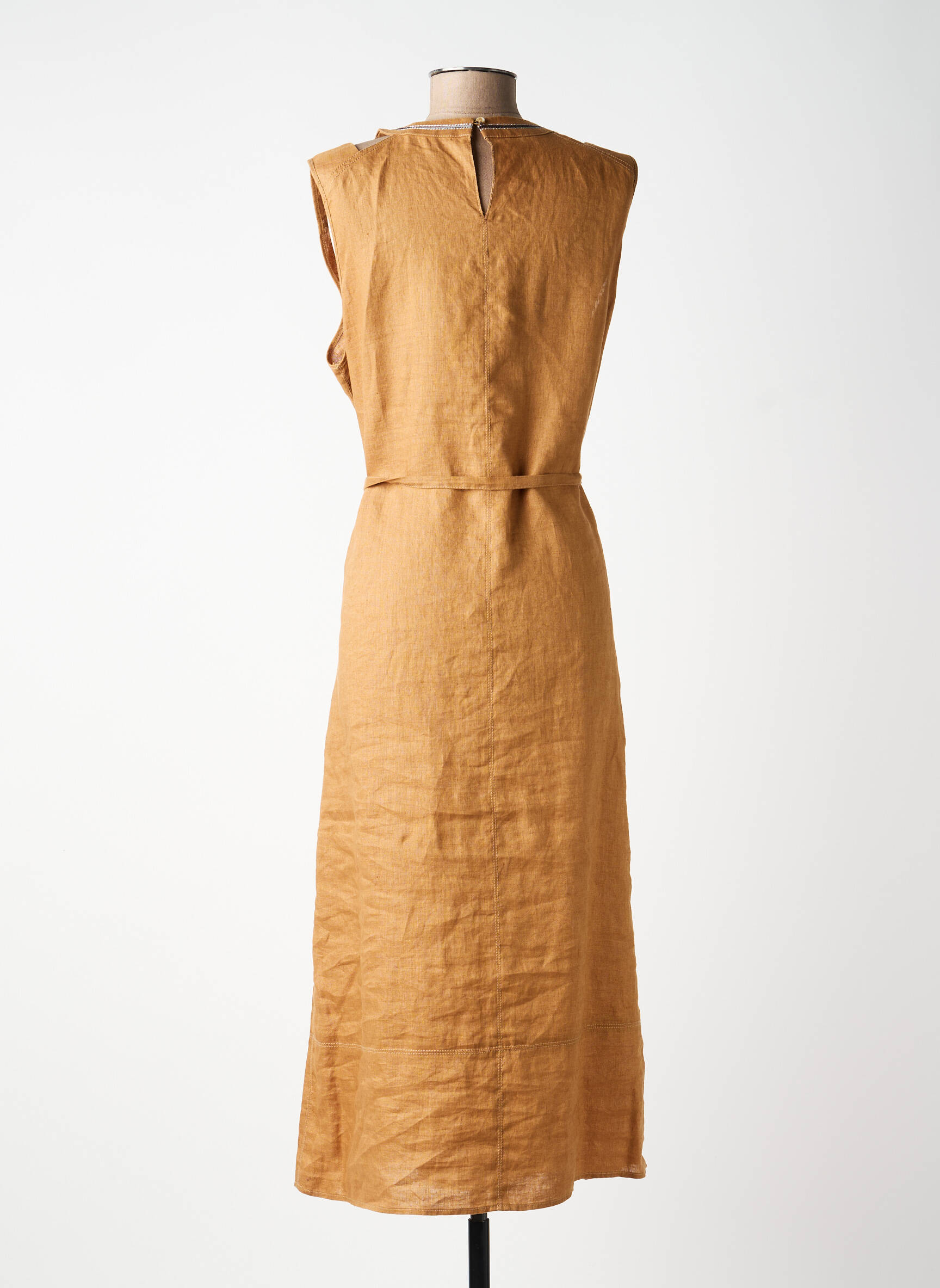 Rochie lungă fără mâneci fără mâneci maro DIANE LAURY femeie
